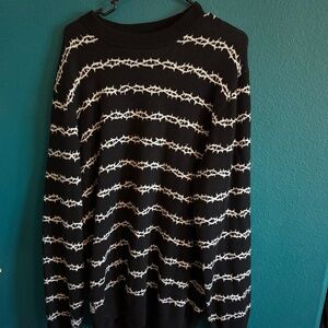 Lurking class Barbed wire knitted sweatshirt